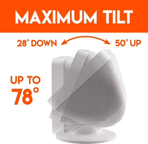 Vista 4 de Made for Amazon Tilt + Swivel Stand for the Echo Show 5 - White