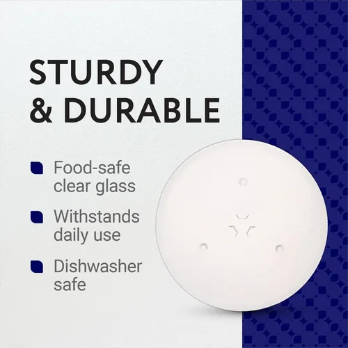 Vista 5 de Impresa Placa giratoria de vidrio para microondas de repuesto, compatible con los modelos Panasonic, Kenmore y Sears, 16.5 pulgadas de diámetro