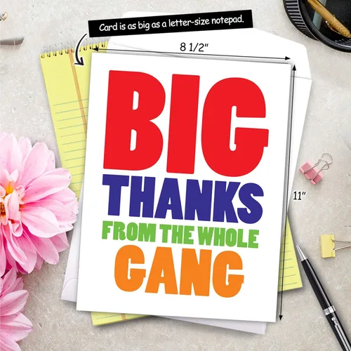 Vista 3 de NW Jumbo - Tarjeta de felicitación, diseño Thank You, específico