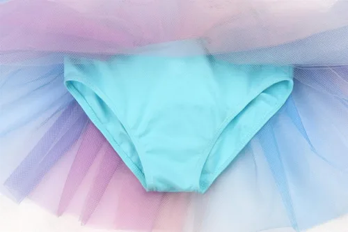 Vista 7 de EQSJIU Leotardos de ballet de unicornio con tutú para niñas pequeñas, vestido de falda de tul de algodón para bailar
