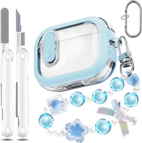 Funda para AirPods Pro (2023/2022/2019, 2ª/1ª generación), compatible con Airpods Pro de 2ª generación (cable USB-C/Lightning), pulsera
