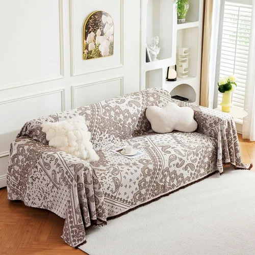 Vista 30 de ROOMLIFE Leopard Couch Cover Boho Sofa Covers for 3 Cushion Couch Washable, Furniture Protector Sofa Couch Cover for Dogs, Soft Breathable Sofa