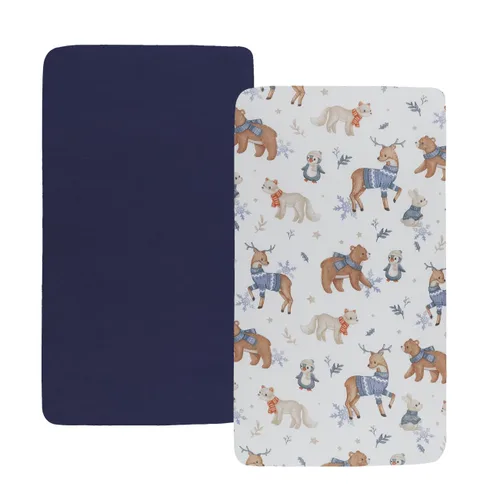 Vista 15 de Juego de sábanas de moisés, paquete de 2 sábanas bajeras ajustadas, elásticas ultra suaves, para colchón de cuna rectangular ovalada de reloj