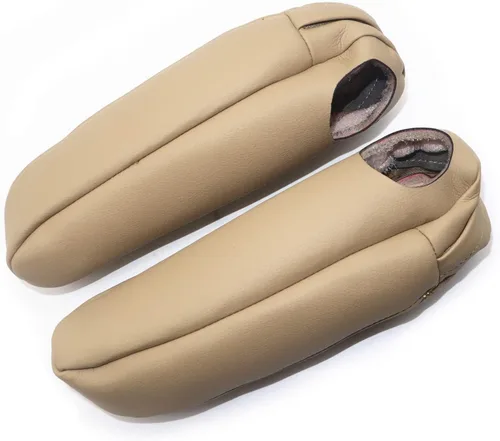 Vista 5 de Priprilod 2 fundas de repuesto para reposabrazos de asiento de cuero beige tostado compatibles con Lexus RX 300 330 350 2003 2004 2005 2006 2007
