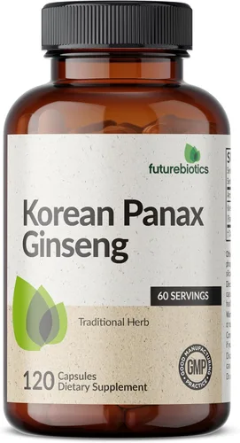 Vista 3 de Futurebiotics Coreano Panax Ginseng Energía, memoria y apoyo para la salud cerebral, sin OMG, 120 cápsulas