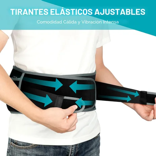 Vista 6 de Comfytemp Almohadilla térmica inalámbrica con masajeador para espalda, masajeador portátil de espalda baja, apto para FSA, recargable con HSA