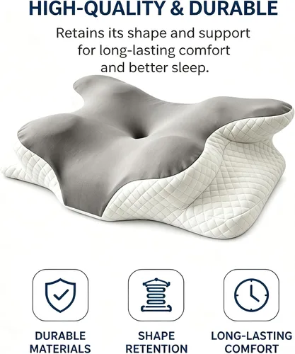 Vista 7 de Almohada de cuña de cama de 7.5 pulgadas para dormir, almohada de elevación triangular para reflujo ácido, ronquidos y alivio del dolor de espalda