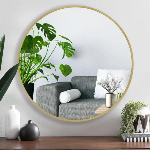 Vista 9 de Espejo rectangular pequeño negro de 11 x 15 pulgadas para espejo de tocador de baño o decoración de pared, espejo de marco de metal cepillado