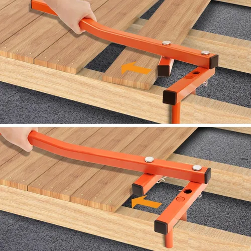 Vista 2 de Herramienta para enderezar tabla de cubierta, herramienta ajustable de acero resistente de 10 Ga para enderezar tablas de doblar para apretar