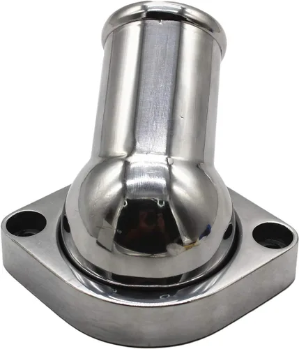 Vista 2 de Carcasa de termostato de cuello de agua giratoria pulida de 45° compatible con motor Chevrolet LS LS1 LS2 LS7