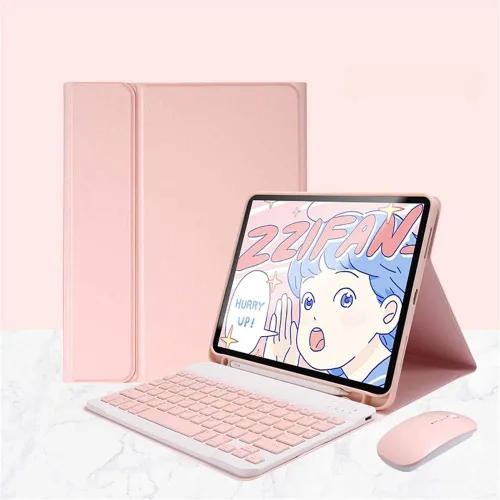 Vista 10 de ZGSENLAN - Funda con teclado de mouse para Galaxy Tab S6 Lite de 10.4 pulgadas 2024/2020/2022, SM-P620/P625/P610/P613/P615/P619, teclado Bluetooth