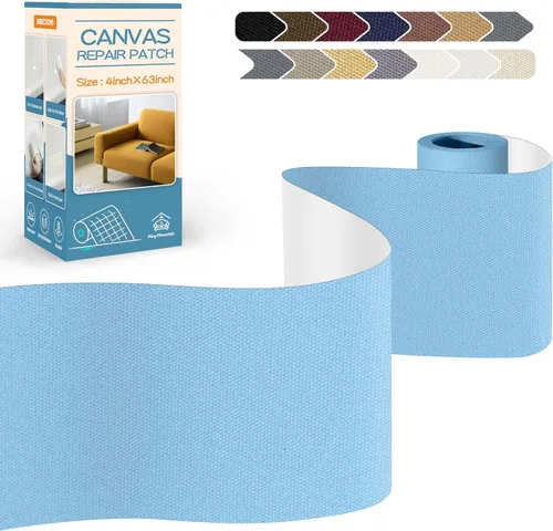 Vista 112 de KING MOUNTAIN Cinta de reparación de tela de nailon autoadhesiva, 4×63 pulgadas, parche rápido de reparación de chaqueta de plumón, kit de parche