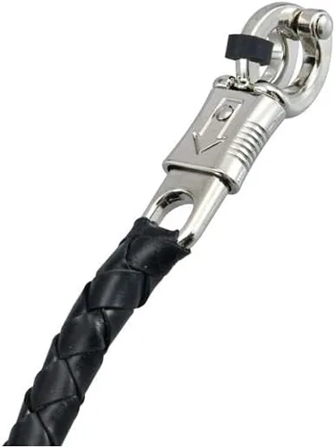 Vista 3 de GARGOYLE BELLS Látigos de Motocicleta de Cuero Genuino de 36" Get Back Whip con Flecos y Bola, Látigos de Motociclista de Servicio Pesado Accesorios