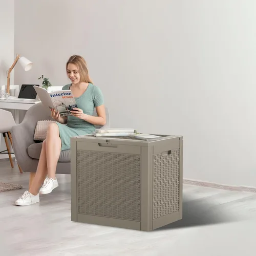 Vista 163 de DRATO Cajas de terraza, caja de almacenamiento al aire libre de 30 galones para cojín de patio, herramientas de jardín, impermeable y resistente a