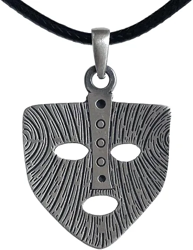 Norse Vikingo Jewelry The Mask Loki God of Mischief Celtic Pagan Pewter - Collar con colgante de peltre para hombre protección de hechizo amuleto de