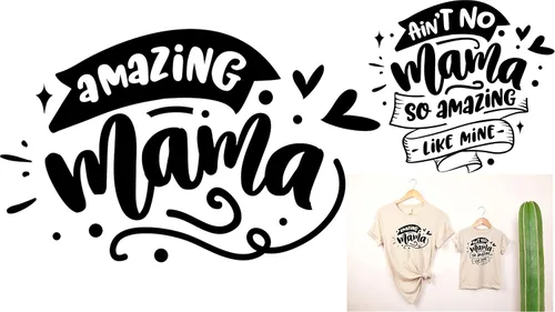 Vista 20 de SEC Apparel Mommy and Me - Parches de vinilo para planchar para camisetas, tela y ropa (Bessed Mama Mama's Blessing)