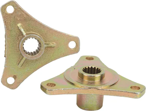 Vista 2 de Cubo de eje trasero de rueda de aleación de acero 17T, diseño de 3 pernos para Quad Bike ATV Kart, 2 piezas