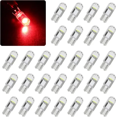 Vista 7 de BELOMI 30 Piezas Bombillas LED 6000K, Impermeables 194 Cuña COB LED W5W Bombillas de Repuesto, Bombillas Interiores Libres de Error Accesorios