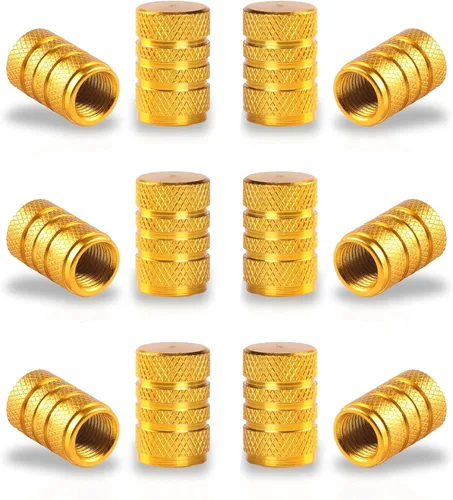 Vista 12 de SINGARO 12 tapas de vástago de válvula de neumático, accesorios exteriores de automóvil, cubierta de válvula de aleación de aluminio universal