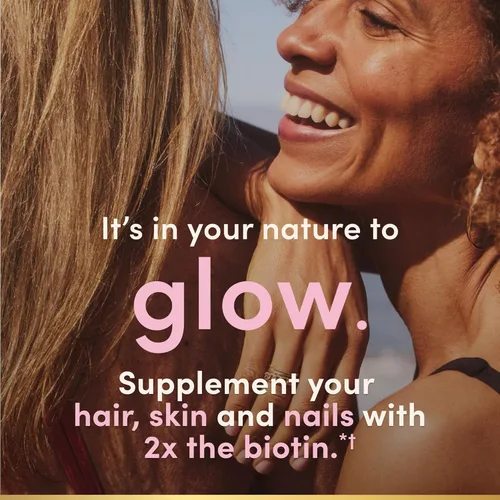 Vista 4 de Nature's Bounty Optimal Solutions Advanced Hair, Skin Nails, 2X Biotina, 80 gomitas de fresa, 40 porciones en total