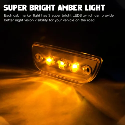 Vista 5 de Xotic Tech - Marcador de luz LED para techo de cabina de techo de cabina, compatible con Kenworth T680 2015-2017, T880 2015