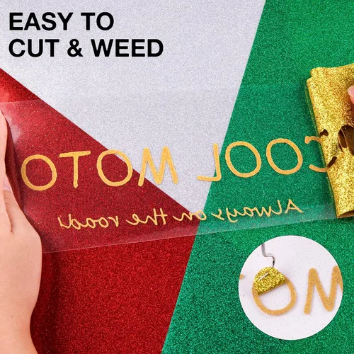 Vista 4 de HTVRONT - Rollo de vinilo termotransferible, 10 in x 8 ft, para diseños en camisetas, fácil de cortar y despegar, para planchar y todas las máquinas