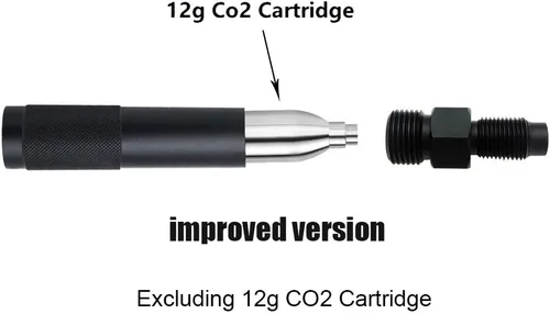 Vista 5 de None branded Adaptador de cartucho de CO2 de 0.42 oz en lugar de 3.10 oz o 3.17 oz de botella de cápsula de CO2 para rifle de pistola de aire SIG