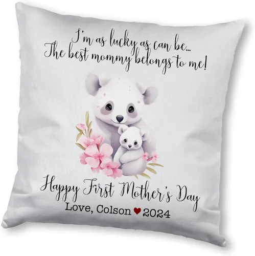Vista 11 de Koala Design for Mother's Day, First Mother's Day Custom Pillowcase, Personalized Mother's Day Pillowcase, Gift for Mom, Home Decor Koala 8
