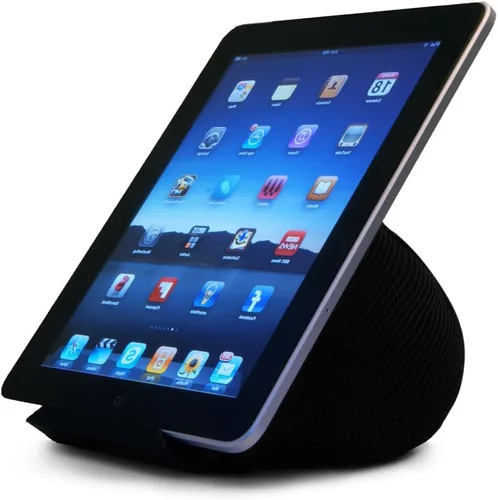 Vista 3 de Cama y soporte para tableta; puf universal compatible con iPad 1/2/3/4, Mini, Air, Pro, tabletas Android y Windows, lectores electrónicos (negro)
