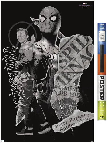 Vista 19 de Trends International Marvel Spider-Man: No Way Home - Póster de pared desenmascarado, 22.4 pulgadas de largo x 14.7 pulgadas, versión enmarcada