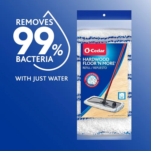 Vista 3 de O-cedar, Trapeador de microfibra para suelo de madera y más, repuesto