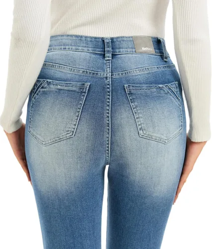 Vista 6 de MetHera Rolla - Jeans rectos y elásticos de tiro alto vintage para mujer