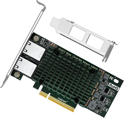 Interfaz PCIE X8 a 2 puertos RJ45 de 10 Gbps, controlador Ethernet Intel X540-AT2, 2 tarjetas NIC PCIE de interfaz RJ45 de 10GbE, adaptador de red