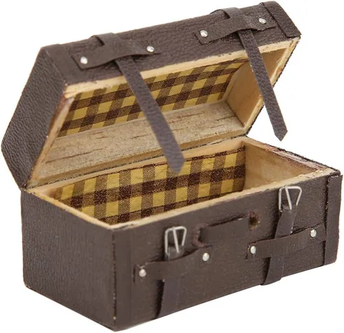 Vista 6 de Maleta de juguete, maleta miniatura 1:12, para regalo para niños, casa de muñecas