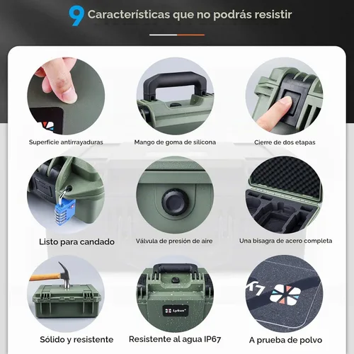 Vista 5 de Lykus Titan MM510 - Funda rígida impermeable para DJI Mini 5 Pro y RC2