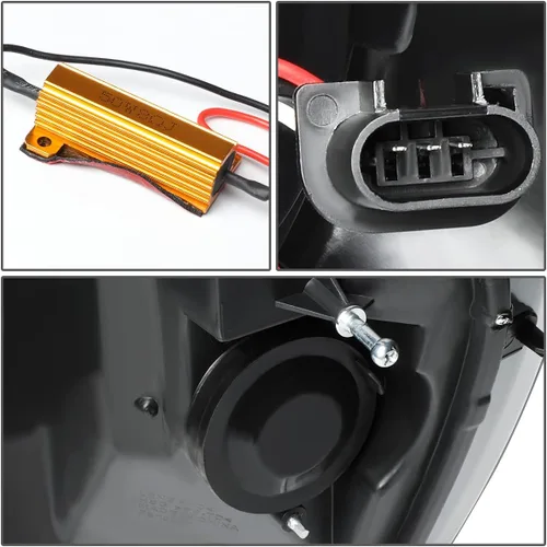 Vista 5 de DNA MOTORING HL-HPL-RM06-G2-BK-CL1 Faros proyectores de secuencia de señal LED 3D dual DRL Compatible con Dodge Ram 1500 modelos 2006-2008/Dodge Ram