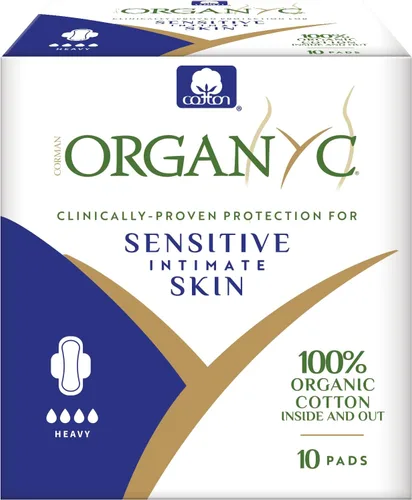 Vista 10 de Organyc Almohadillas femeninas de algodón orgánico 100% certificado, 10 cuentas (paquete de 6) (el embalaje puede variar)