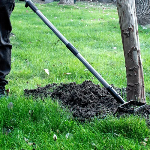 Vista 8 de Suchtale Azada de estribo de 82 pulgadas y rastrillo de 5 púas, azada de acción para deshierbe, azada 2 en 1 con mango ajustable de 37-82 pulgadas