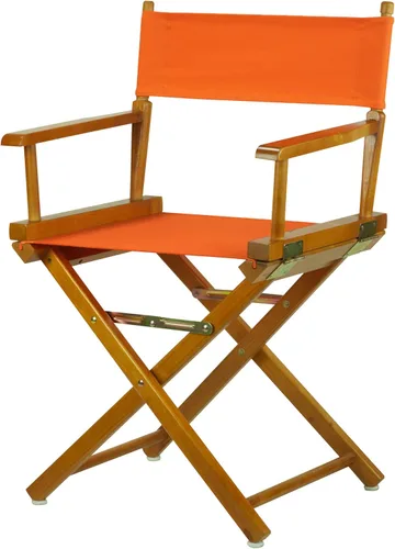 Vista 86 de Casual Home - Silla de director de 18 in, marco negro, lona negra, altura clásica