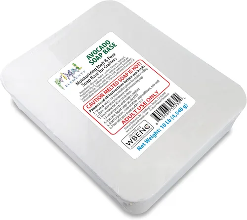 Vista 30 de Primal Elements Base de jabón de aguacate – Base de jabón de glicerina hidratante para derretir y verter para manualidades y hacer jabón, fácil