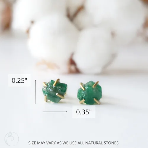 Vista 5 de Aretes de tuerca de cristal con piedra natal para mujer