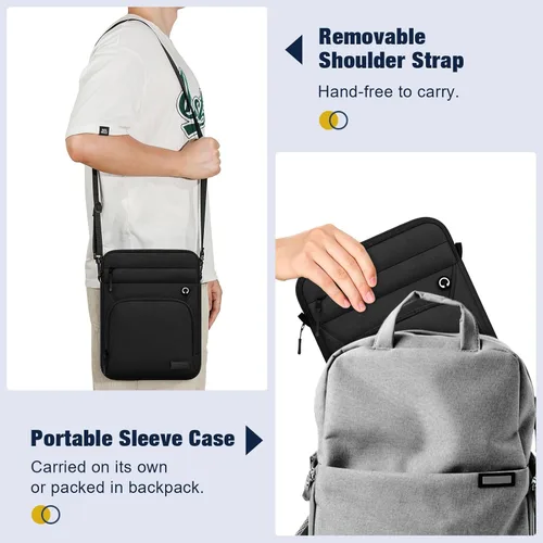 Vista 7 de MoKo Funda protectora para tablet de 9-11 pulgadas 360°, compatible con iPad Air M3 11, 5/4th 10.9, iPad A16 10/9/8/7th 10.2, iPadPro de 11