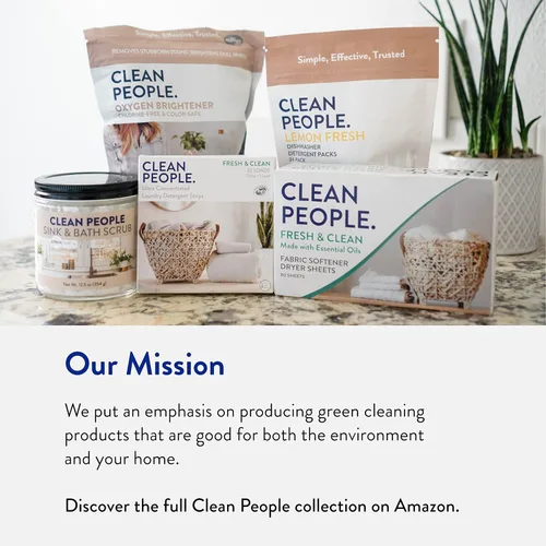 Vista 8 de THE CLEAN PEOPLE Cápsulas de detergente para ropa ultraconcentradas, 192 unidades, sin fragancia, a base de plantas, sin plástico, aptas para tanque
