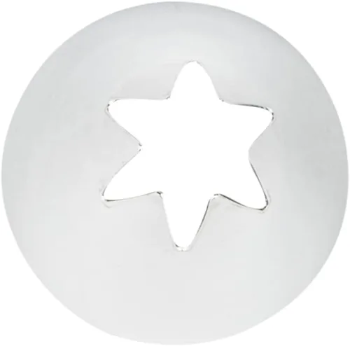 Vista 6 de Restaurantware Pastry Tek - Punta para decoración de 1 estrella abierta, punta de glaseado de acero inoxidable resistente a abolladuras, apta
