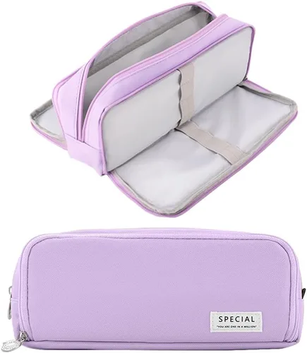 Vista 9 de iSuperb Estuche grande para lápices con 3 compartimentos, bolsa de lápices de gran capacidad para niños, adolescentes, niñas, niños, estudiantes