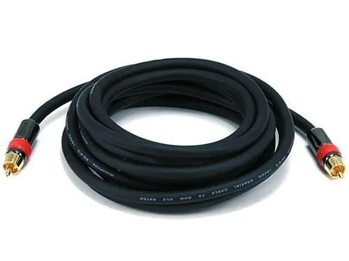 Vista 5 de Monoprice 102681 Cable de audio coaxial digital con clasificación RG6 RCA CL2 de 3 pies, color negro