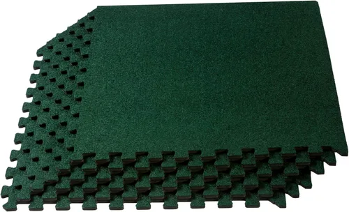 Vista 14 de We Sell Mats 3/8 Inch Thick Interlocking Foam Carpet Tiles Durable Carpet Squares Anti Fatigue Support for Home Office or Classroom Use
