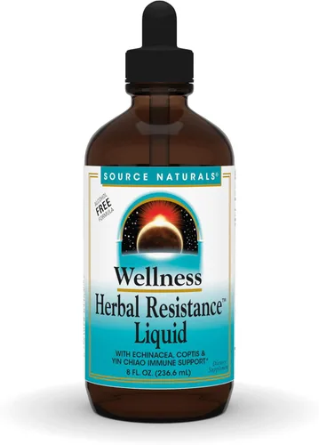 Vista 6 de Source Naturals Líquido de Resistencia Herbal Wellness con Equinácea, Coptis y Yin Chiao, Apoyo Inmunológico* - Sin Alcohol - 2 OZ