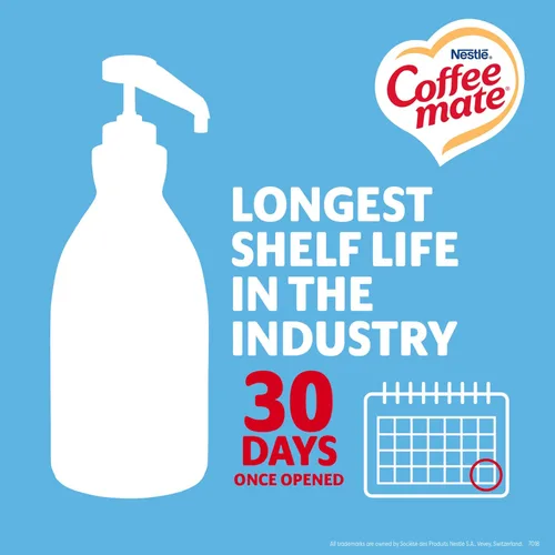 Vista 5 de Nestle Coffee Mate - Crema líquida para café con frasco dispensador