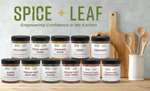 Vista 7 de Condimento de especias Shawarma prémium de Spice + Leaf, 3.5 onzas, Kosher, mezcla de especias veganas sin conservantes para sabor a Medio Oriente.